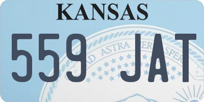 KS license plate 559JAT