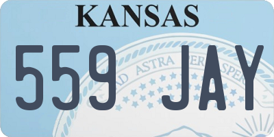 KS license plate 559JAY