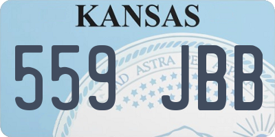 KS license plate 559JBB