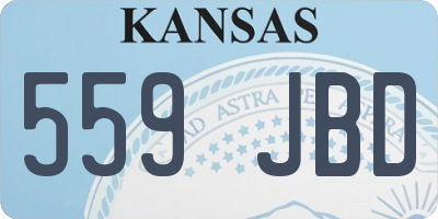 KS license plate 559JBD