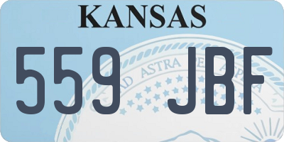 KS license plate 559JBF