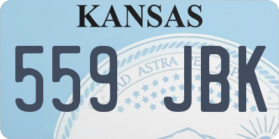 KS license plate 559JBK