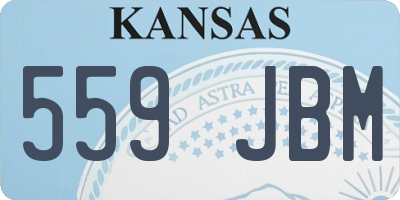 KS license plate 559JBM