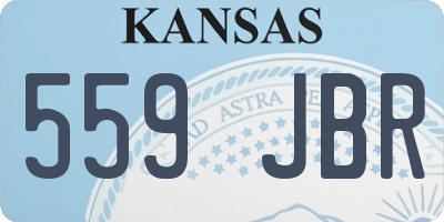KS license plate 559JBR