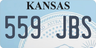 KS license plate 559JBS