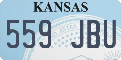KS license plate 559JBU