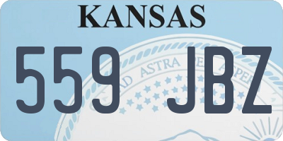 KS license plate 559JBZ