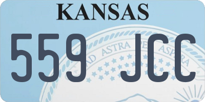 KS license plate 559JCC