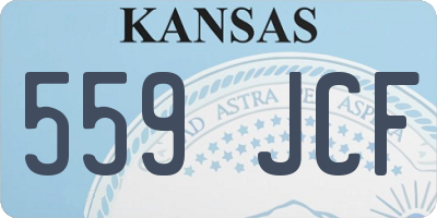 KS license plate 559JCF