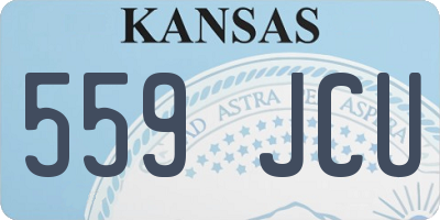 KS license plate 559JCU