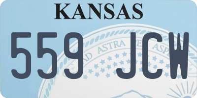 KS license plate 559JCW
