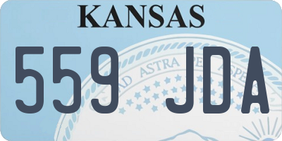 KS license plate 559JDA