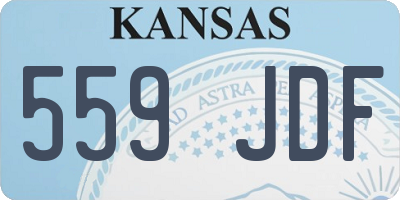 KS license plate 559JDF