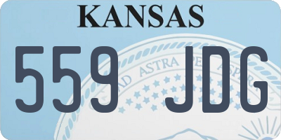 KS license plate 559JDG