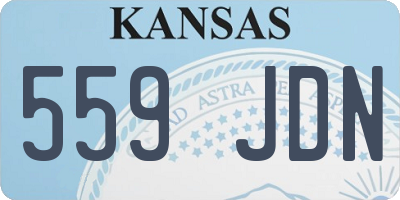 KS license plate 559JDN