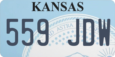 KS license plate 559JDW