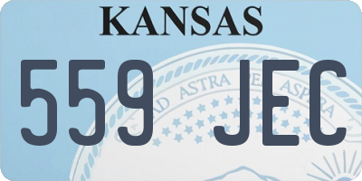 KS license plate 559JEC