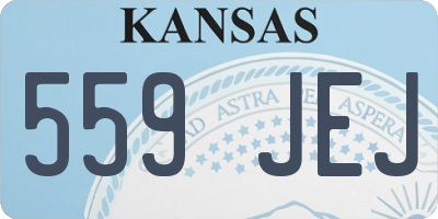 KS license plate 559JEJ