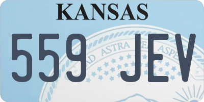 KS license plate 559JEV