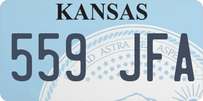 KS license plate 559JFA