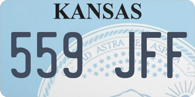 KS license plate 559JFF