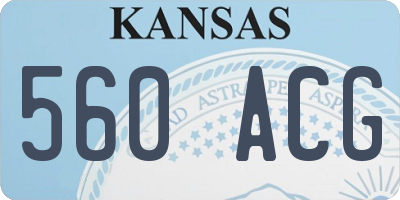 KS license plate 560ACG
