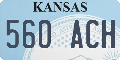 KS license plate 560ACH