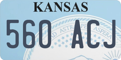 KS license plate 560ACJ
