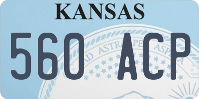 KS license plate 560ACP