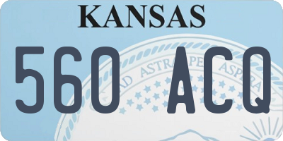 KS license plate 560ACQ