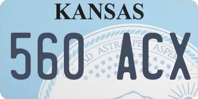 KS license plate 560ACX
