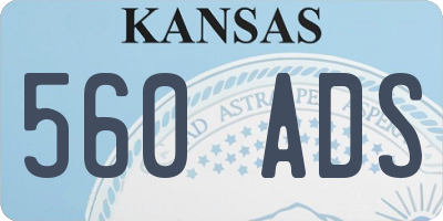 KS license plate 560ADS