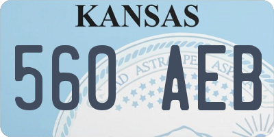 KS license plate 560AEB