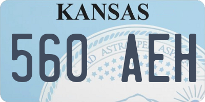 KS license plate 560AEH