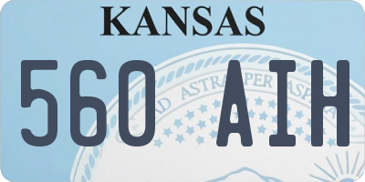 KS license plate 560AIH