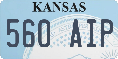KS license plate 560AIP