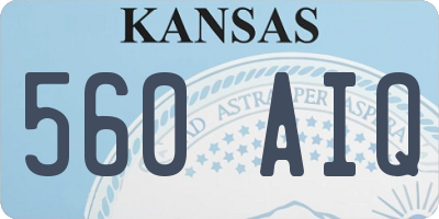 KS license plate 560AIQ