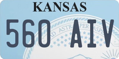 KS license plate 560AIV