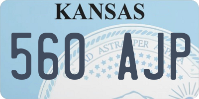 KS license plate 560AJP