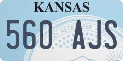 KS license plate 560AJS