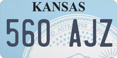 KS license plate 560AJZ