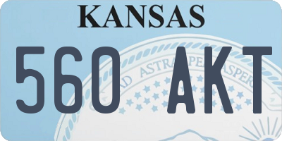 KS license plate 560AKT