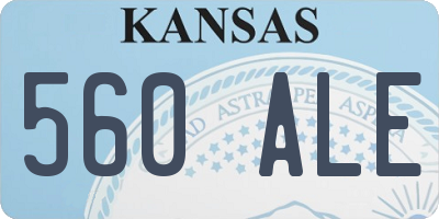 KS license plate 560ALE