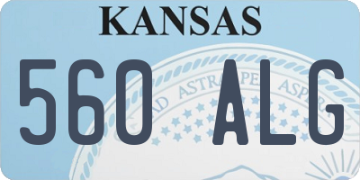 KS license plate 560ALG