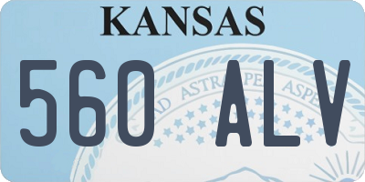 KS license plate 560ALV