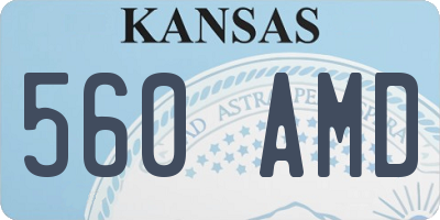 KS license plate 560AMD