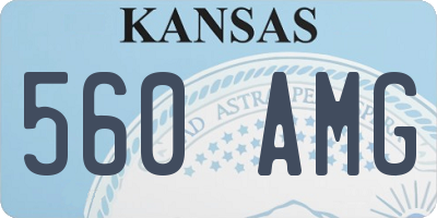 KS license plate 560AMG