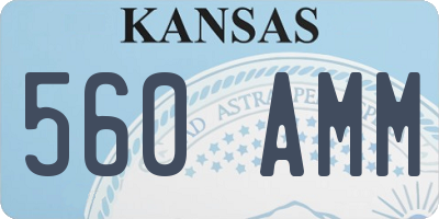 KS license plate 560AMM