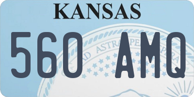 KS license plate 560AMQ