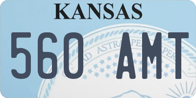 KS license plate 560AMT